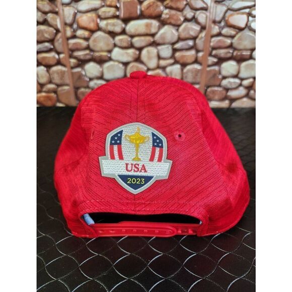 Men's New Era 2023 Ryder Cup Sunday Round 9Fifty Red Adjustable Golf Hat - Picture 3 of 7